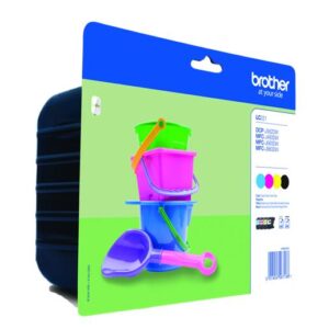 Pack 4x Tinteiros LC-221VALBP (Preto, Azul, Magenta e Amarelo) - Brother