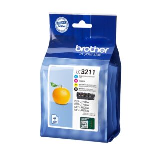 Pack 4x Tinteiros LC-3211 (Preto, Azul, Magenta e Amarelo) - BROTHER