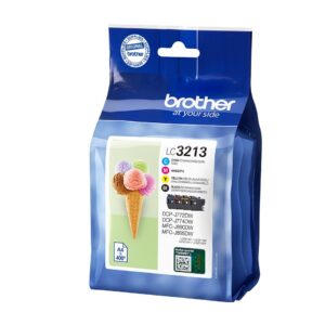 Pack 4x Tinteiros LC-3213 (Preto, Azul, Amarelo e Magenta) - BROTHER