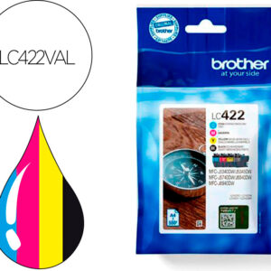 Pack 4x Tinteiros Lc-422Val Mfc-J5340Dw/Mfc-J5740Dw/Mfc-J6540Dw/Mfc-J6940Dw (Preto/Cores) - BROTHER