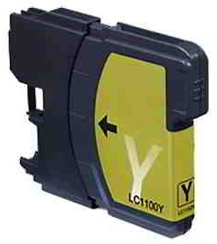 Tinteiro Compativel Brother LC980Y / 1100Y Amarelo