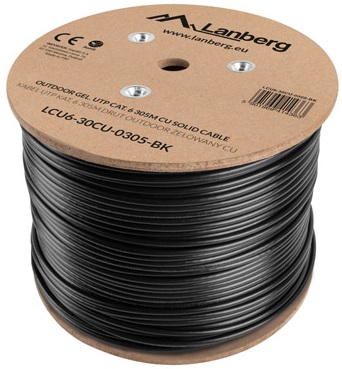 Bobine Cabo de Rede CAT6 UTP Preto (305 mts) - LANBERG