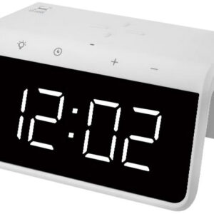 Despertador LED + Carregador s/ Fios 10W (Branco) - SAMI