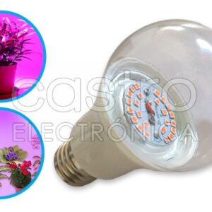 Lampada LED E27 220V 12W p/ Crescimento Plantas e Flores