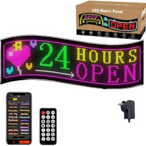Painel LED Flex?vel de 16 Caracteres em Duas Linhas 32px (630 x 200 mm)