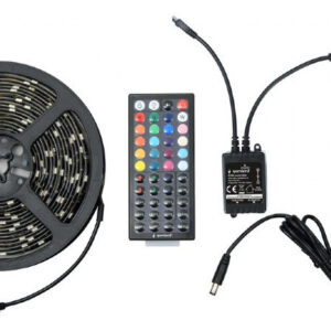 Fita LED Rgb + Controlador 5M Ip65 + Controlo Remoto - GEMBIRD