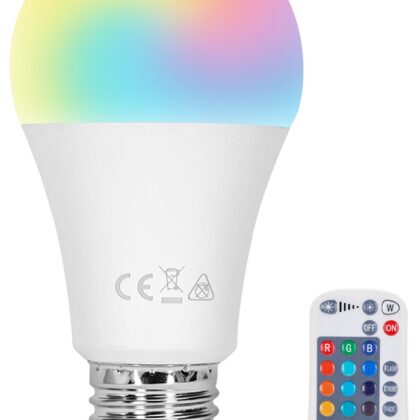 Lampada LED A60 220V E27 RGB+W 8W c/ Comando