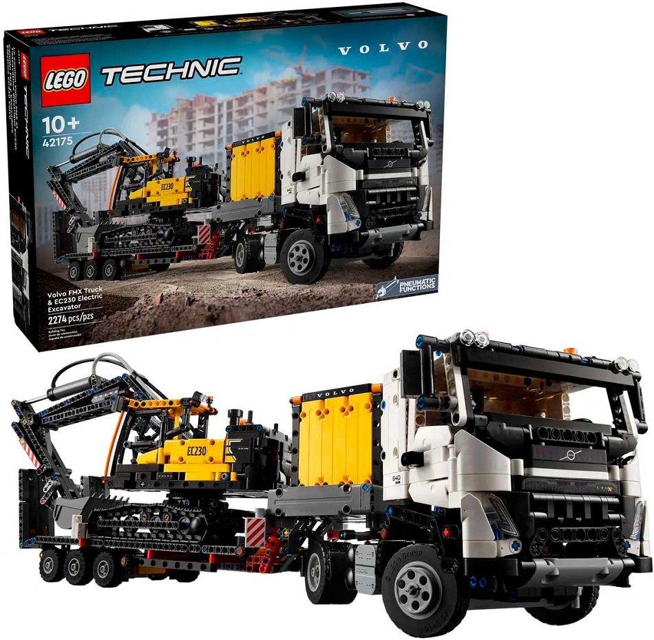 LEGO Technic: Camião Volvo FMX e Escavadora Elétrica EC230 - LEGO