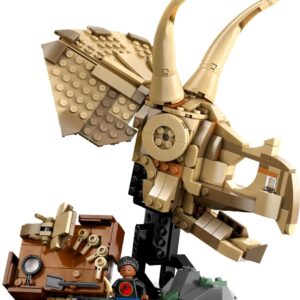 LEGO Jurassic World: F?sseis de dinossauros: Cr?nio de Triceratops - LEGO