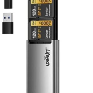 Leitor de Cartões Memória + Armazenamento USB / USB-C / Lightning - LIFETECH