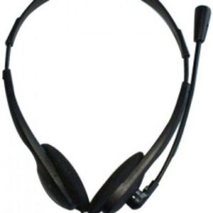 Auscultadores Headset Jack 3.5mm c/ Microfone (Preto) - LIFETECH