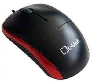 Rato ?ptico USB (Preto/Vermelho) - L-LINK