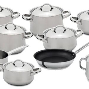 Conjunto de Cozinha Low Cost I em Aço Inoxidável (9 Peças) - SILAMPOS