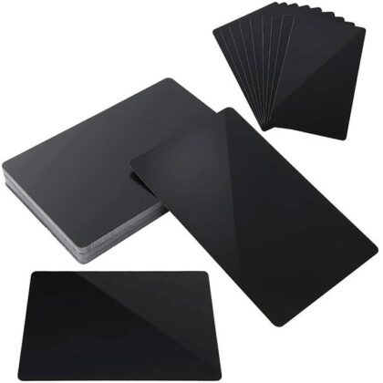 Conjunto Cartões de Visita Aluminum p/ Gravação (100 Unidades) - LASERPECKER