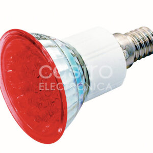 Lampada 24 LEDs 220V E14 1,8W Vermelho
