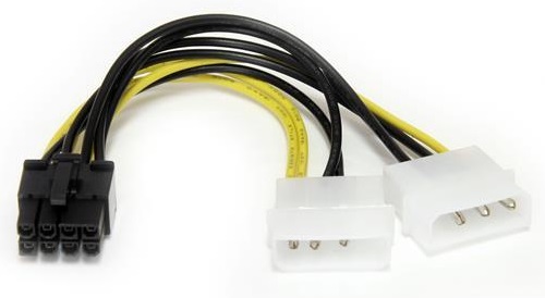 Cabo de Alimentação 2x 4 PIN - PCI 8PIN - STARTECH