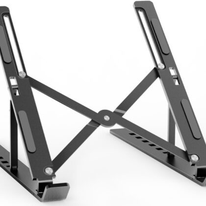 Suporte de Mesa Ajustável p/ Computador e Tablet (Cinza) - AISENS