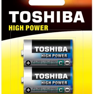 Blister 2 Pilhas Alcalinas 1,5V C / LR14 - TOSHIBA