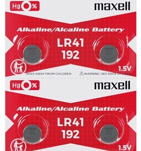 Pilha LR41 Mercúrio 1,5V - MAXELL
