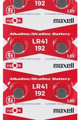 Pilha LR41 Mercúrio 1,5V - MAXELL