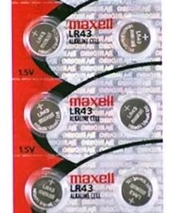 Pilha Lr43 Mercúrio Blister EU 1.5V - MAXELL