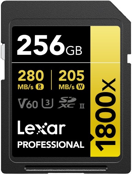Cartão de Memória 1800X 256GB SDXC Classe 10 - LEXAR