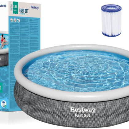 Piscina Redonda Fast Set + Bomba de Filtro (366x76 cm) - BESTWAY 57445