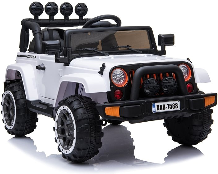 Carro Elétrico Jeep 4x4 BRD-7588 (Branco)