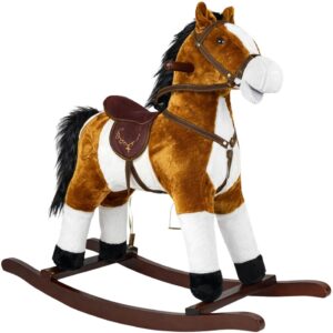 Cavalo de Baloi?o 74cm (Castanho Claro)