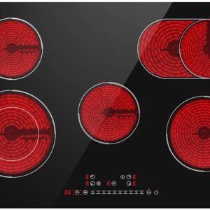 Placa Vitrocer?mica LT5-04 5 Zonas 8600W (Preto) - ISEASY