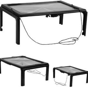 Lupa de Leitura A4 c/ Ilumina??o de 4 LEDs (Preto)