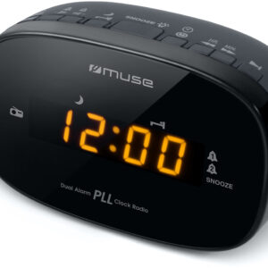 Rádio FM Despertador M-150 CR Dual Alarm (Preto) - MUSE
