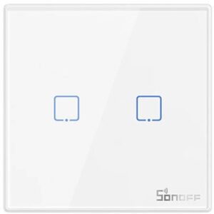 Comando Switch 2 Canais Smart RF Touch de Superfície Autocolante - SONOFF T2EU2C-RF