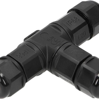 Ligador Estanque (3 Pinos) em T 1.0~2.5mm2 IP68 p/ Instalações Eléctricas Exteriores