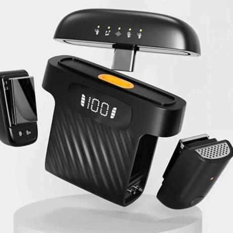 Microfone Sem Fios para Telemóvel – Duplo Microfone para Live, TikTok, Entrevistas e Vlogs | Plug & Play, Som Claro e Portátil | Modelo M8mini