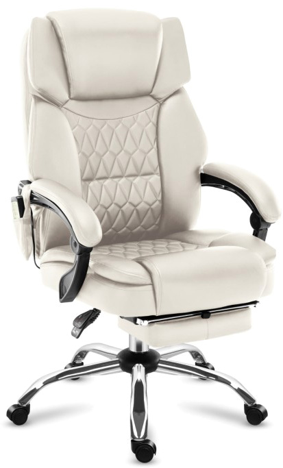 Cadeira de Escritório Boss 6.0 c/ Massagem (Bege) - MARK ADLER