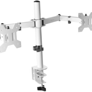 Suporte de Mesa MARM2W p/ 2 Monitores 13~27 (Branco) - MARS-GAMING