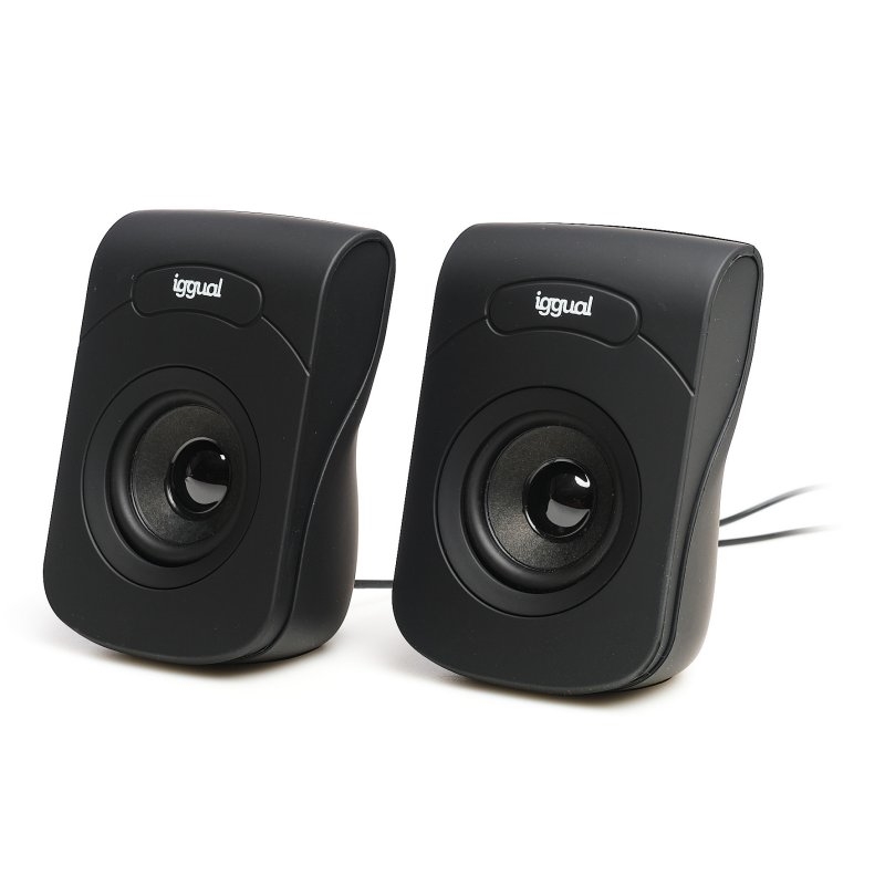 Colunas Iggual Sistema 2.0 6W mini-jack + USB