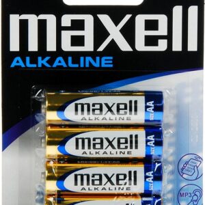 Blister 4 Pilhas Alcalinas 1,5V LR06 AA - MAXELL