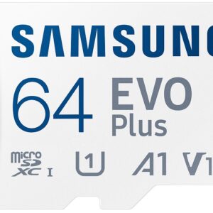 Cartão Memória EVO Plus MicroSDXC UHS-I 64GB (Classe U1, V10, A1) + Adaptador SD - SAMSUNG