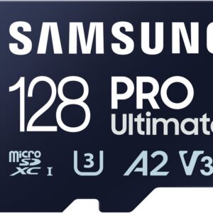 Cartão de Memória MicroSDXC UHS-I Pro Ultimate 128GB (Classe U3, V30, A2) + Adaptador SD - SAMSUNG