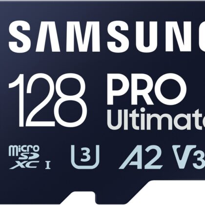 Cartão de Memória MicroSDXC UHS-I Pro Ultimate 128GB (Classe U3, V30, A2) + Adaptador SD - SAMSUNG