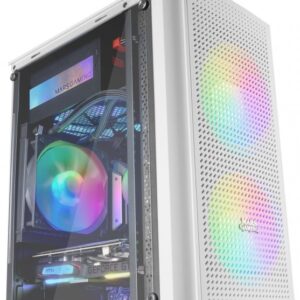 Caixa Micro-ATX MC300W RGB Vidro Temperado (Branco) - MARS GAMING