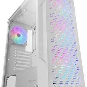 Caixa ATX MC-GEO FRGB Vidro Temperado (Branco) – MARS GAMING
