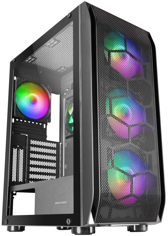 Caixa E-ATX MCKX ARGB Vidro Temperado (Preto) - MARS GAMING