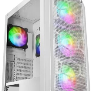 Caixa E-ATX MCKXW ARGB Vidro Temperado (Branco) - MARS GAMING