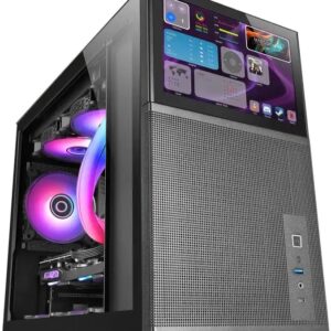 Caixa Micro-ATX MC-LCD c/ Vidro Temperado e Ecrã LCD IPS 8 (Preto) - MARS GAMING