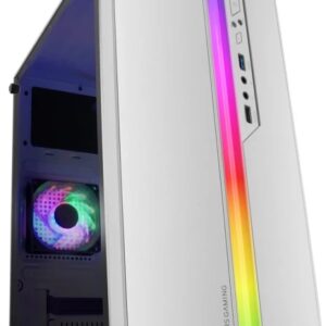 Caixa Micro-ATX MCS1W ARGB Acrilico (Branco) - MARS GAMING