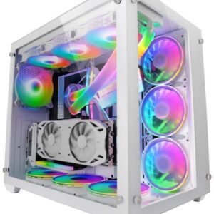 Caixa E-ATX MCV3W XXL Vidro Temperado (Branco) - MARS GAMING