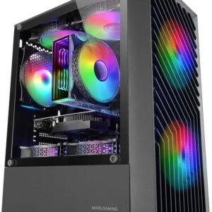 Caixa Micro-ATX MC-VORTEX Gaming FRGB Vidro Temperado (Preto) - MARS GAMING